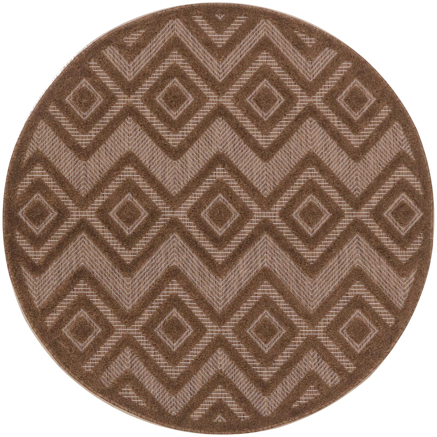 Tapis Nourison polyvalent pour intérieur/extérieur à tissage plat géométrique