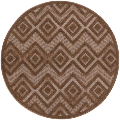 Tapis Nourison polyvalent pour intérieur/extérieur à tissage plat géométrique