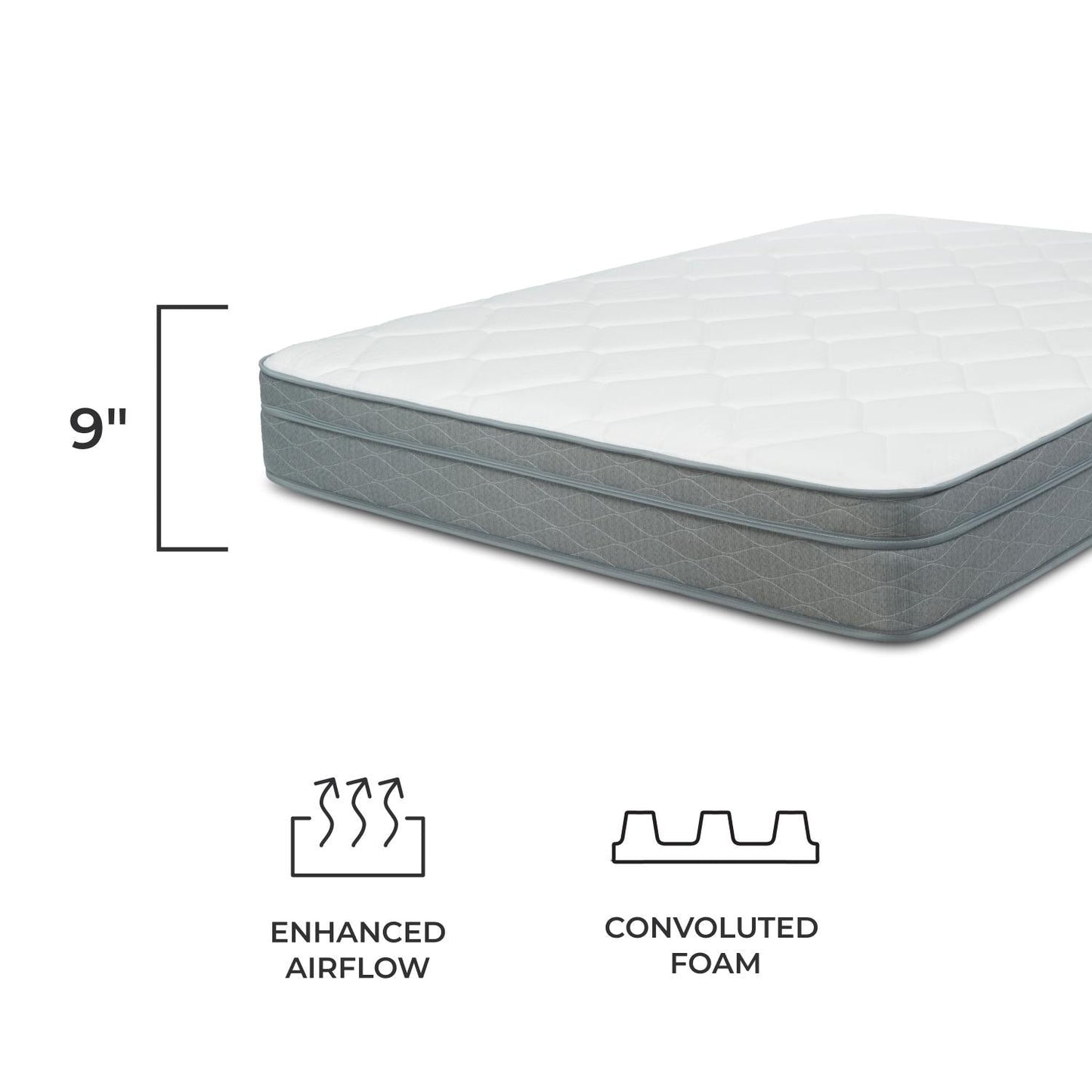 Matelas NuForm 9 à fermeté moyenne Eurotop