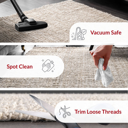 Tapis de ferme en jute uni Nuloom Ashli