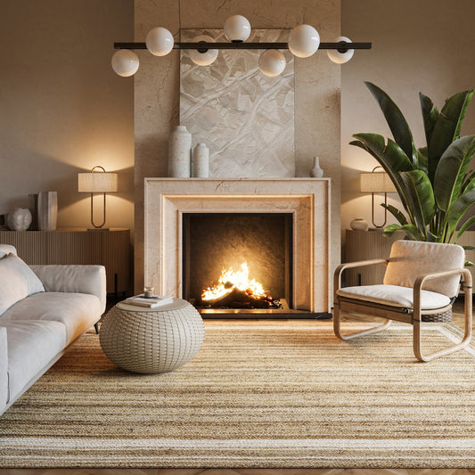 Tapis de sol Nuloom Rikki Coastal en jute tressé