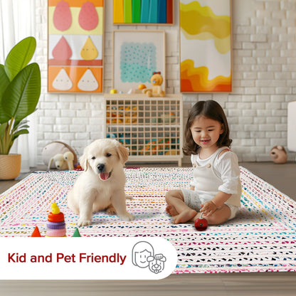 Tapis de sol bohème tressé à la main Nuloom Tammara