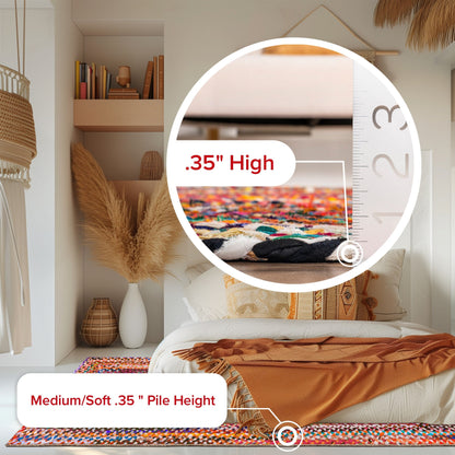 Tapis de sol bohème tressé à la main Nuloom Tammara