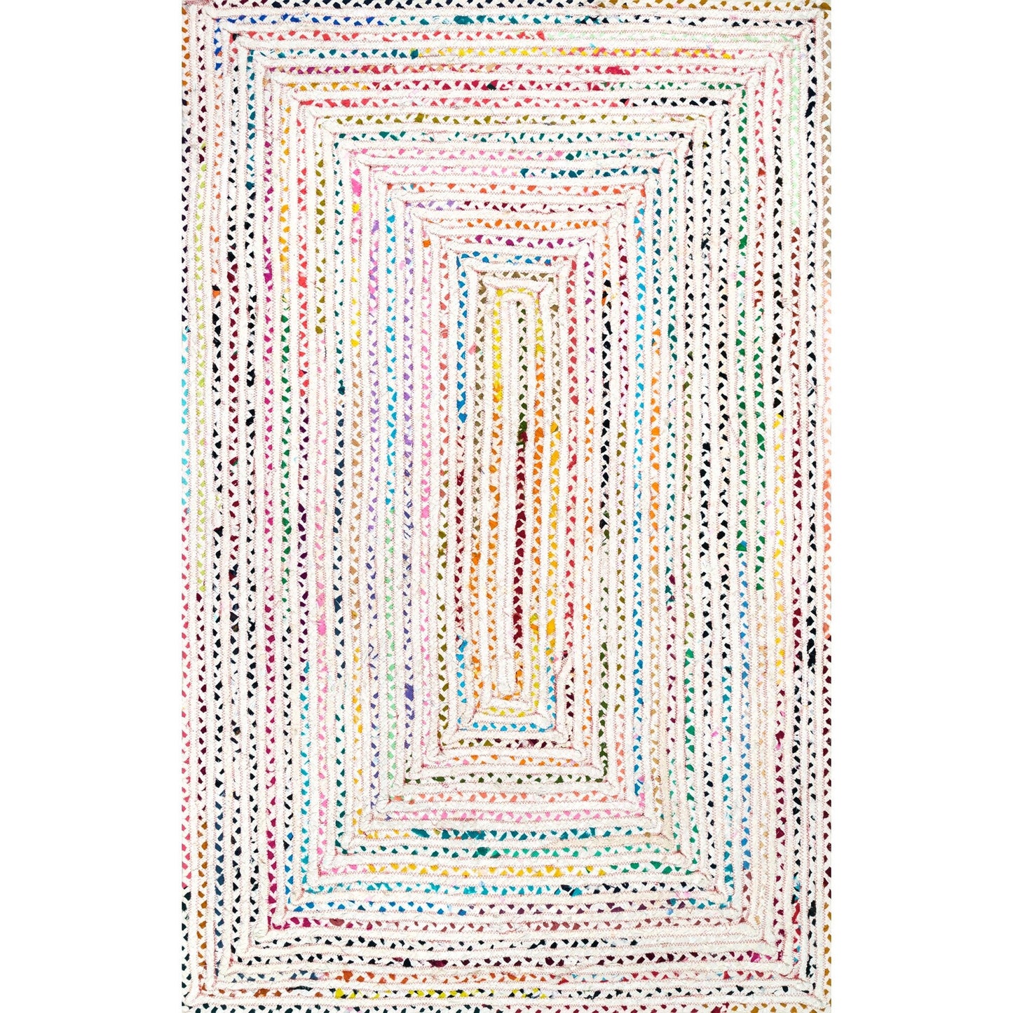 Tapis de sol bohème tressé à la main Nuloom Tammara