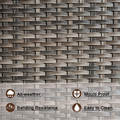 Ensemble de mobilier de patio OVIOS 5 pièces en résine tressée avec dossier haut