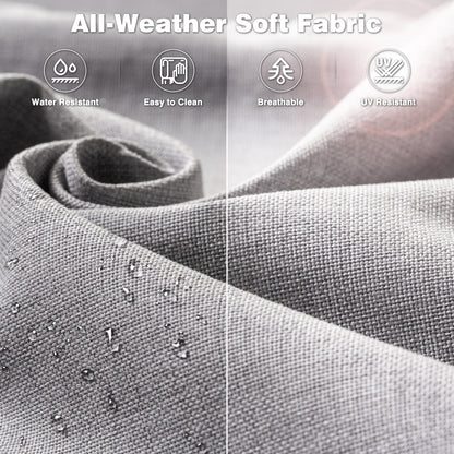 Ensemble de conversation OVIOS 5 pièces en résine tressée avec dossier haut