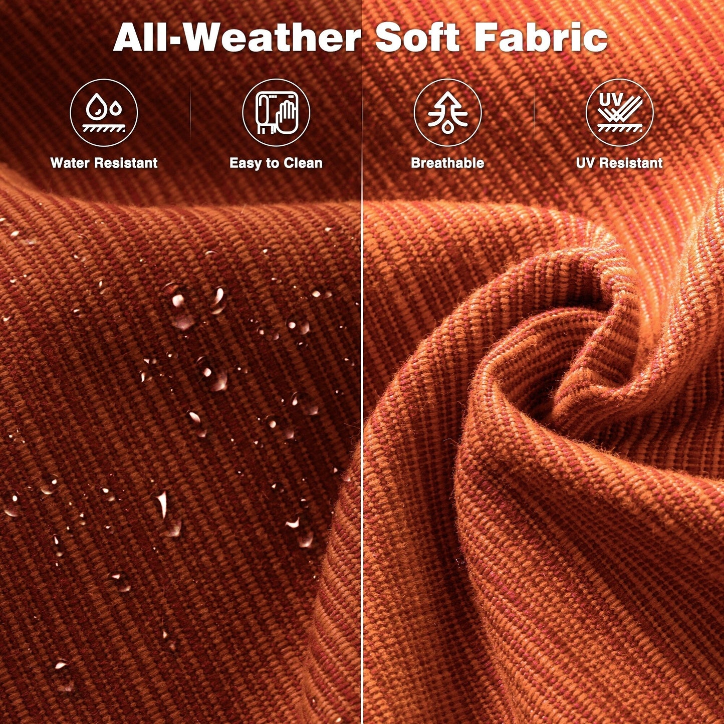 Ensemble de conversation OVIOS 5 pièces en résine tressée avec dossier haut