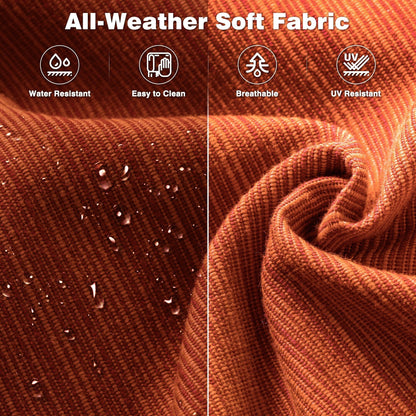 Ensemble de conversation OVIOS 5 pièces en résine tressée avec dossier haut