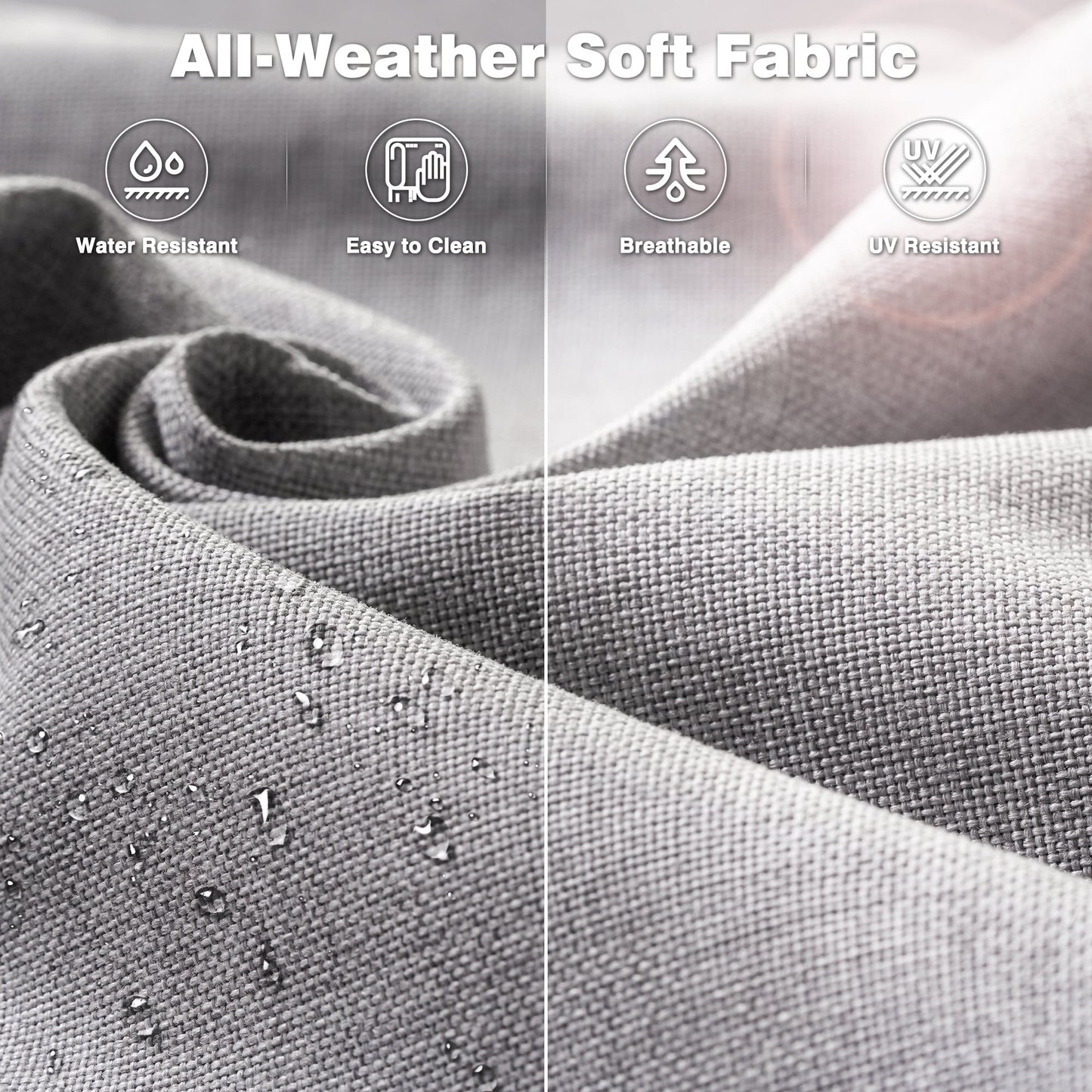 Ensemble de 8 chaises pivotantes en osier pour patio OVIOS