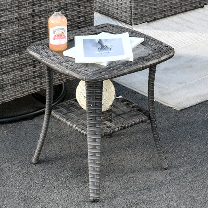 Ensemble de salon sectionnel OVIOS en osier à siège profond, 11 pièces, chaises pivotantes, foyer