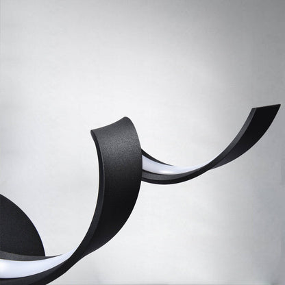 Applique murale LED moderne à spirale pour salle de bain, intensité variable.