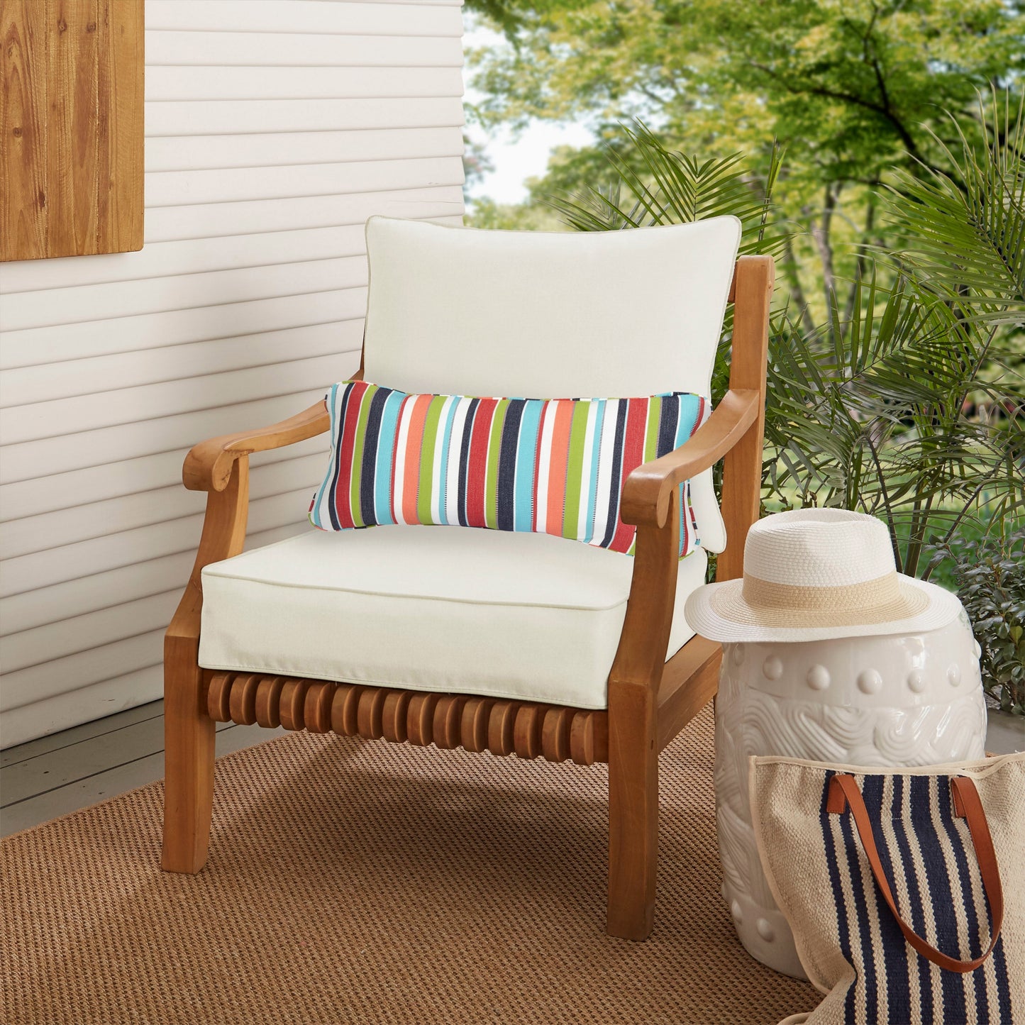 Ensemble de coussins de chaise et oreillers Oakley Sunbrella Solid pour intérieur/extérieur