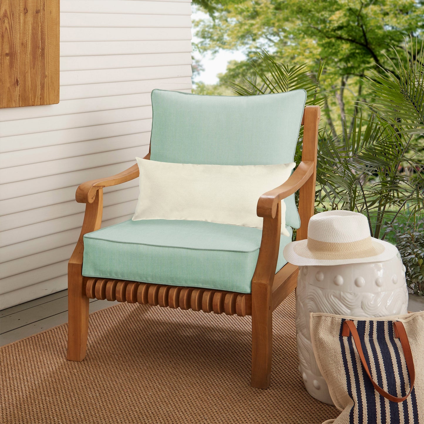 Ensemble de coussins de chaise et oreillers Oakley Sunbrella Solid pour intérieur/extérieur