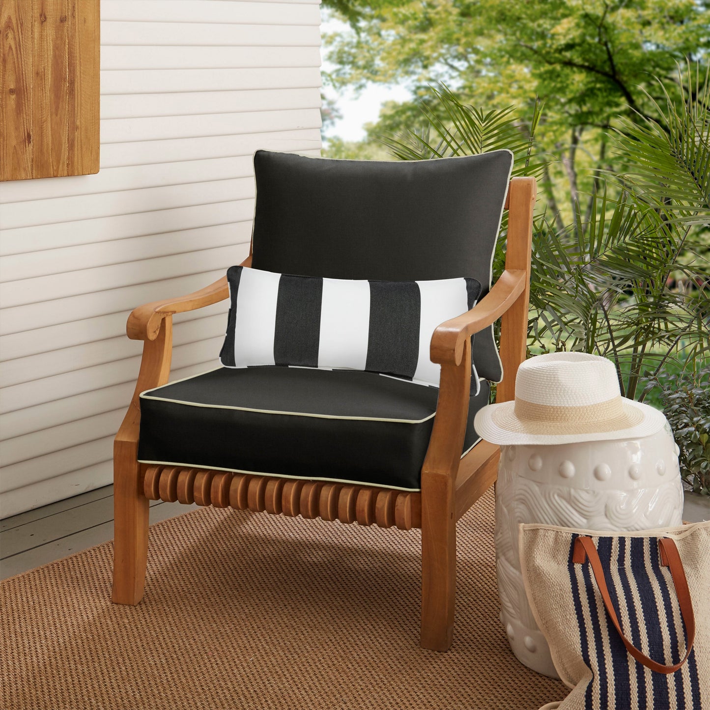 Ensemble de coussins de chaise et oreillers Oakley Sunbrella Solid pour intérieur/extérieur