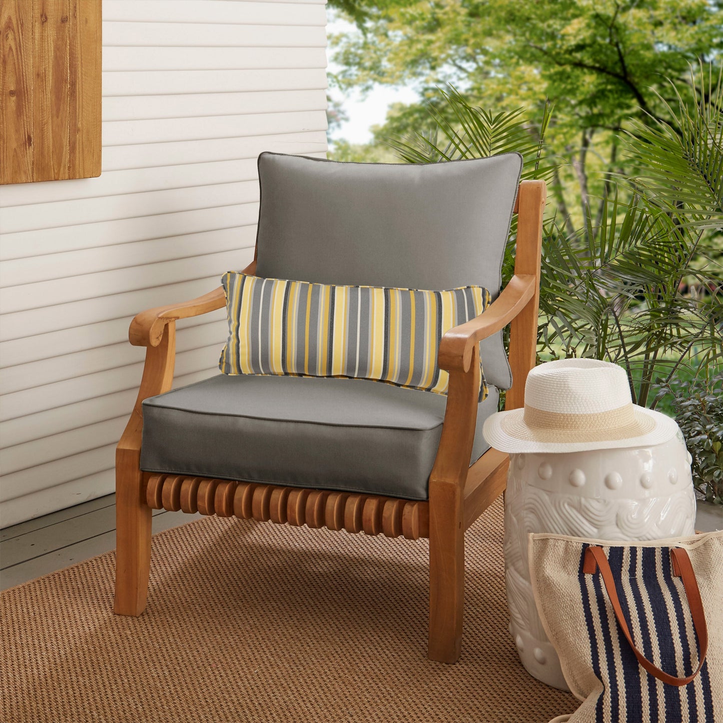 Ensemble de coussins de chaise et oreillers Oakley Sunbrella Solid pour intérieur/extérieur