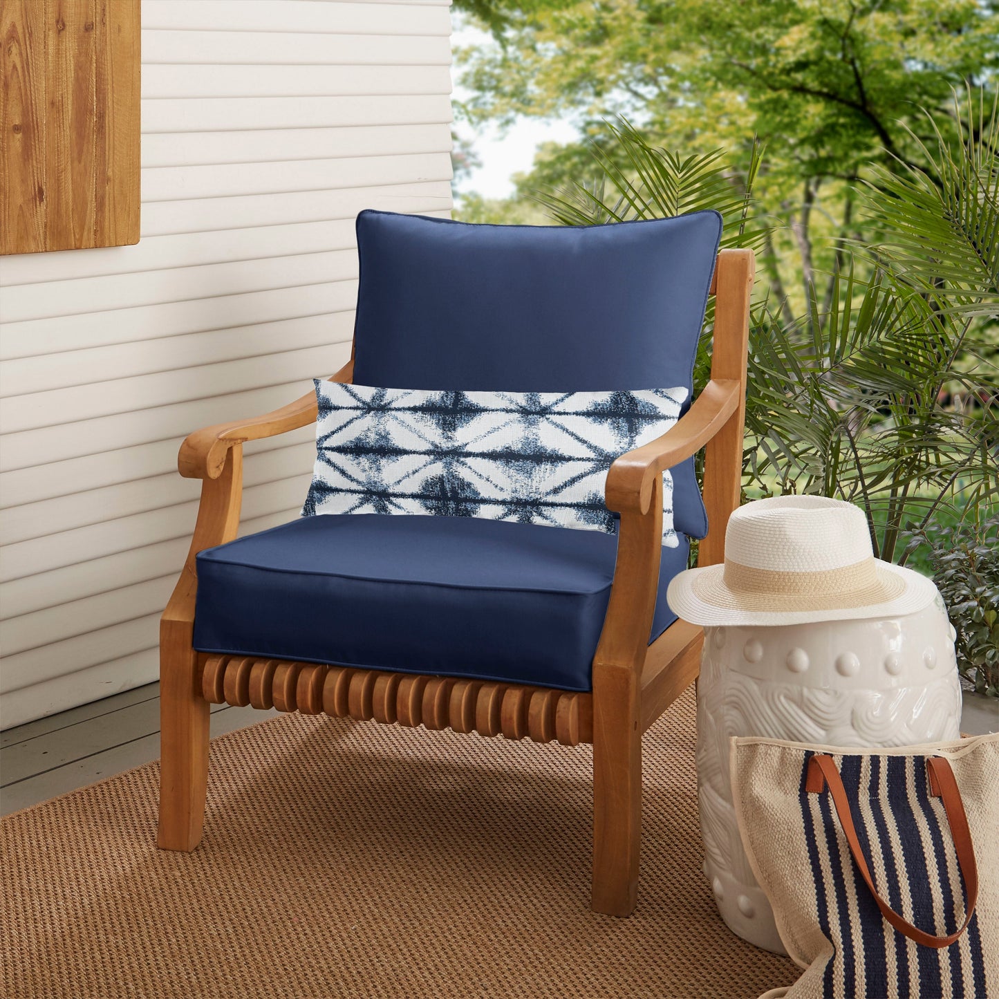 Ensemble de coussins de chaise et oreillers Oakley Sunbrella Solid pour intérieur/extérieur