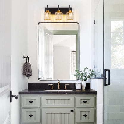 Appliques murales modernes à intensité variable pour salle de bain, avec abat-jour en cristal