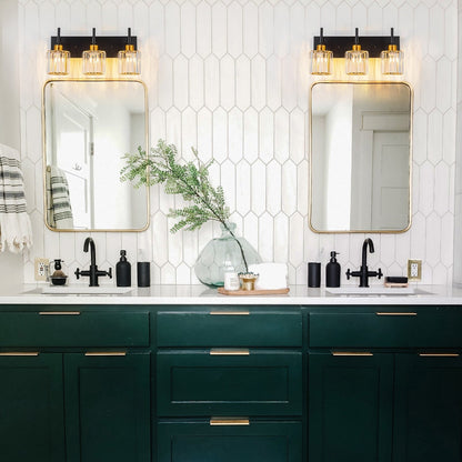 Appliques murales modernes à intensité variable pour salle de bain, avec abat-jour en cristal