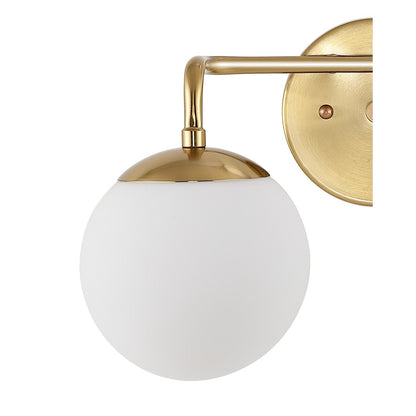 Meuble-lavabo moderne Globe en métal et verre dépoli avec éclairage LED, par JONATHAN Y