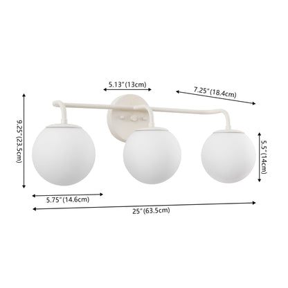 Meuble-lavabo moderne Globe en métal et verre dépoli avec éclairage LED, par JONATHAN Y