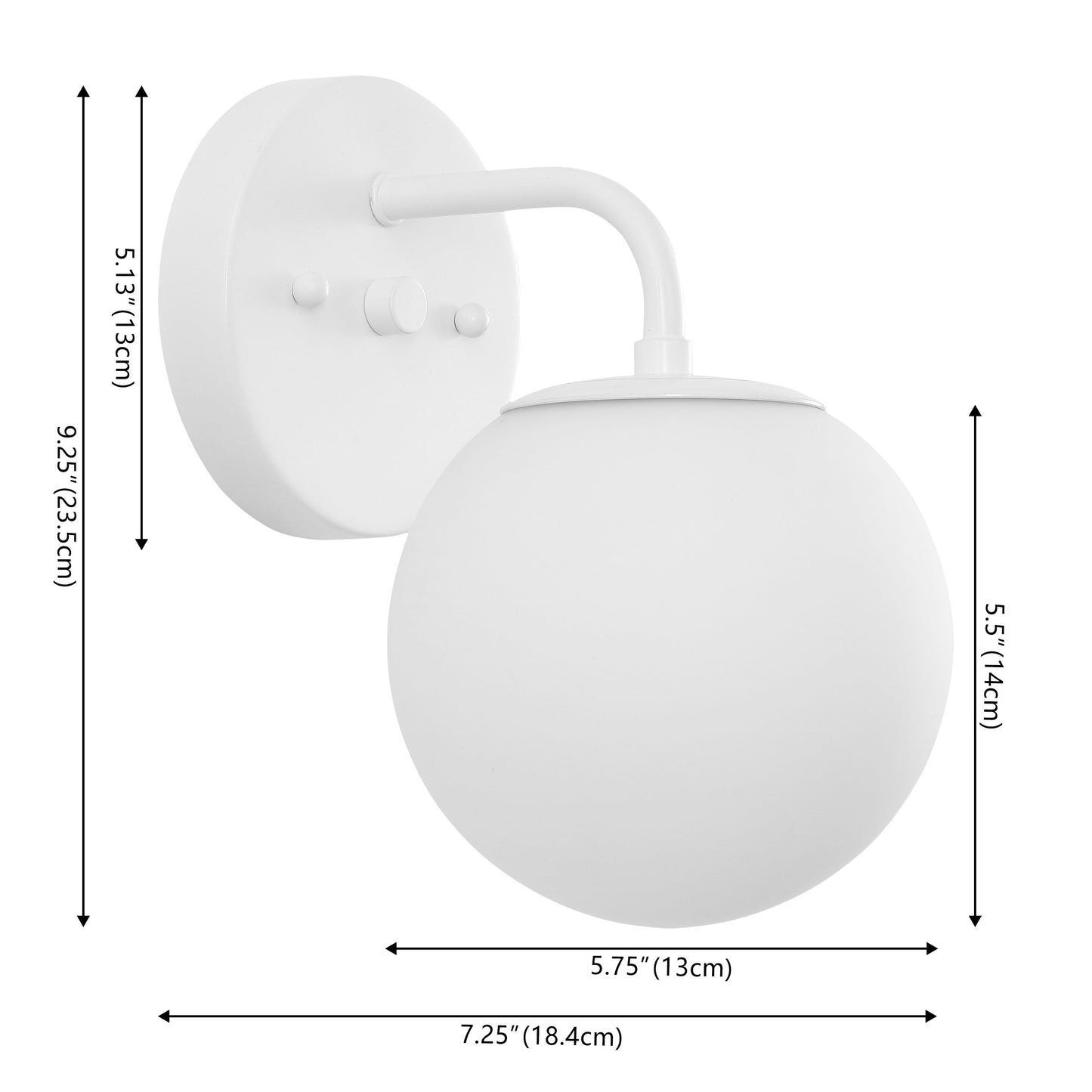Meuble-lavabo moderne Globe en métal et verre dépoli avec éclairage LED, par JONATHAN Y