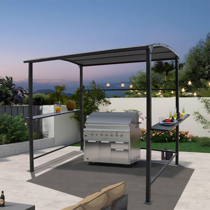 Abri barbecue extérieur en acier de 1,5 m x 2,4 m