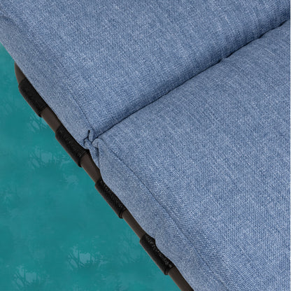 Chaise longue d'extérieur réglable avec coussin, idéale pour la plage et la piscine