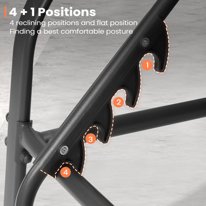 Chaise longue d'extérieur réglable avec coussin, idéale pour la plage et la piscine