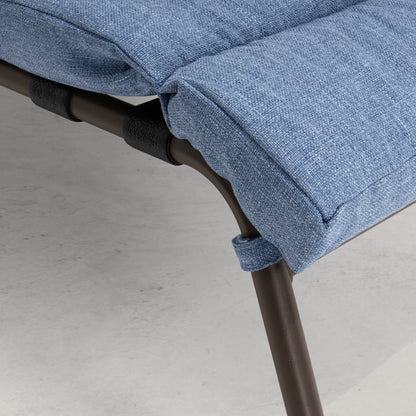 Chaise longue d'extérieur réglable avec coussin, idéale pour la plage et la piscine