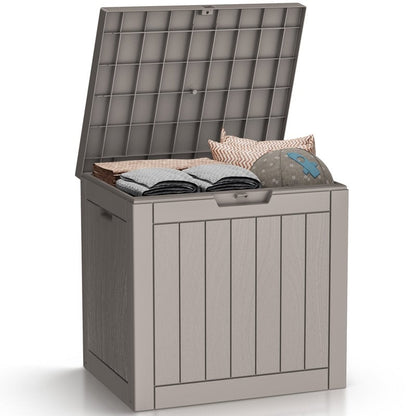 Coffre de rangement extérieur en résine verrouillable pour terrasse