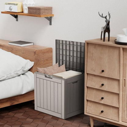 Coffre de rangement extérieur en résine verrouillable pour terrasse