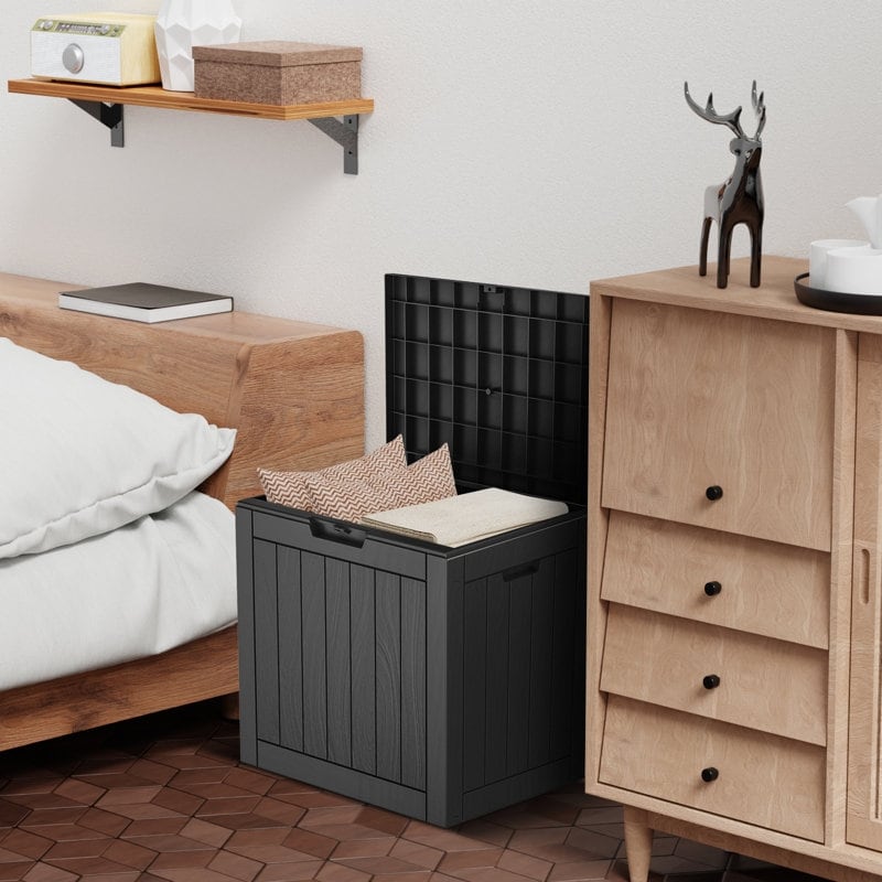 Coffre de rangement extérieur en résine verrouillable pour terrasse