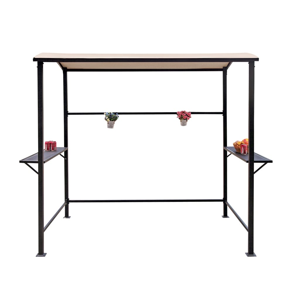 Abri barbecue extérieur en acier de 1,5 m x 2,4 m