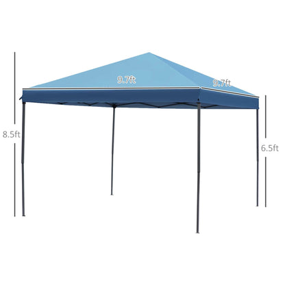 Chapiteau pliant robuste Outsunny 3 m x 3 m avec filets latéraux amovibles, montage facile, idéal pour les fêtes en extérieur.