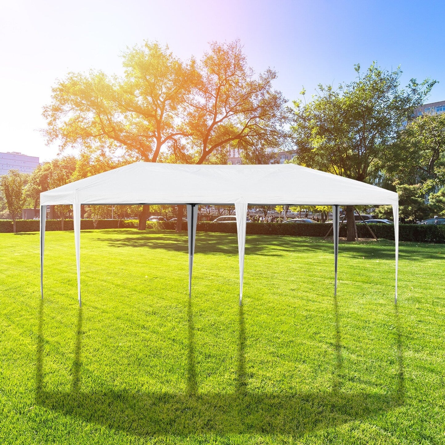 Auvent pliable robuste Outsunny avec structure solide, toit anti-UV et sac de transport pour terrasse, jardin, plage, etc.