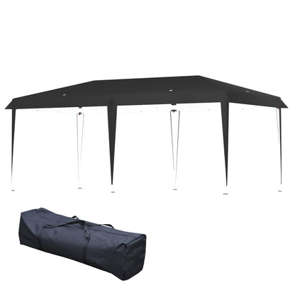 Auvent pliable robuste Outsunny avec structure solide, toit anti-UV et sac de transport pour terrasse, jardin, plage, etc.