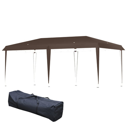 Auvent pliable robuste Outsunny avec structure solide, toit anti-UV et sac de transport pour terrasse, jardin, plage, etc.