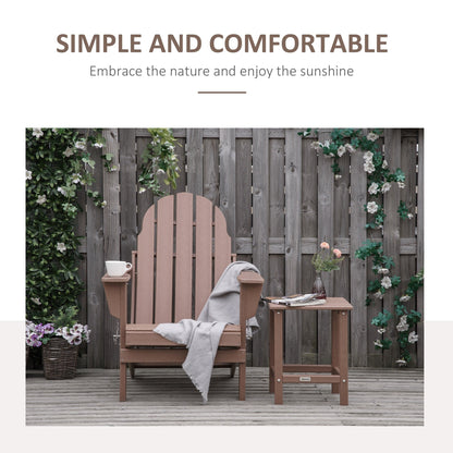 Chaise Adirondack pliante Outsunny, chaises longues d'extérieur en plastique PEHD résistant aux intempéries pour terrasse, patio et jardin