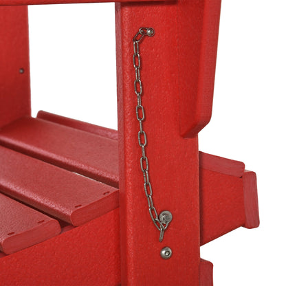 Chaise Adirondack pliante Outsunny, chaises longues d'extérieur en plastique PEHD résistant aux intempéries pour terrasse, patio et jardin