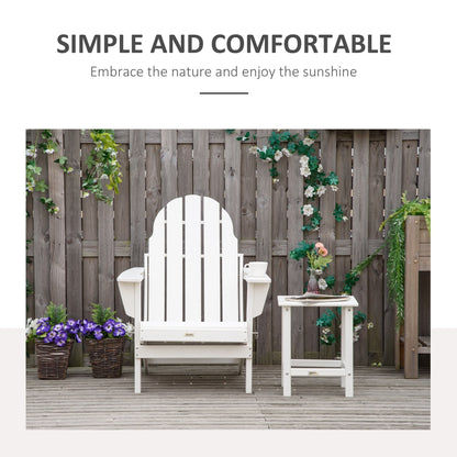 Chaise Adirondack pliante Outsunny, chaises longues d'extérieur en plastique PEHD résistant aux intempéries pour terrasse, patio et jardin