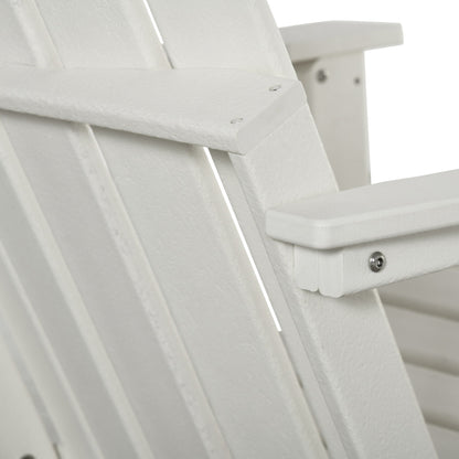 Chaise Adirondack pliante Outsunny, chaises longues d'extérieur en plastique PEHD résistant aux intempéries pour terrasse, patio et jardin