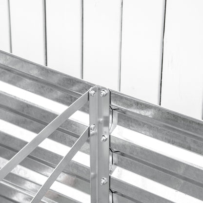 Jardinière surélevée Outsunny, 71 x 36 x 23 cm, en acier galvanisé, pour plantes d'extérieur avec tiges renforcées