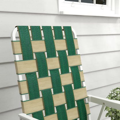 Ensemble de 4 chaises pliantes de patio Outsunny, chaises de camping classiques, chaises de jardin portables pour le camping