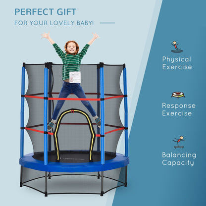 Trampoline Outsunny pour enfants de 1,5 m de diamètre avec filet, pour l'intérieur et l'extérieur, de 3 à 6 ans