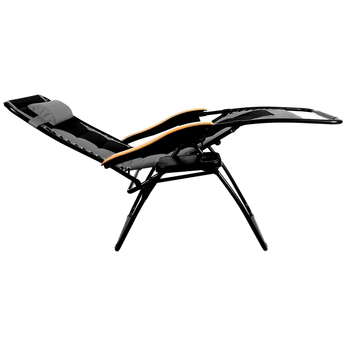 Fauteuil lounge XL surdimensionné rembourré zéro gravité avec accoudoirs plus larges, inclinable et porte-gobelet - Non disponible