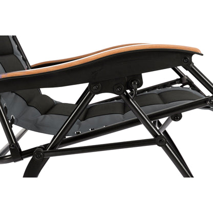 Fauteuil lounge XL surdimensionné rembourré zéro gravité avec accoudoirs plus larges, inclinable et porte-gobelet - Non disponible