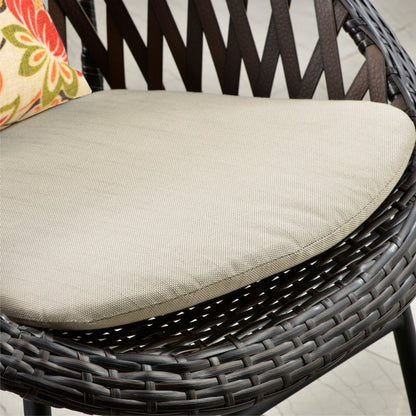 Ensemble bistrot OVIOS 3 pièces avec chaises à bascule et table basse en verre