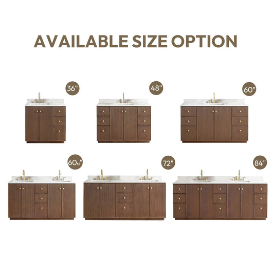 Meuble-lavabo Oza avec plateau en quartz, sans miroir.