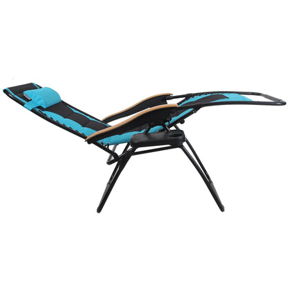 Fauteuil lounge XL surdimensionné rembourré zéro gravité avec accoudoirs plus larges, inclinable et porte-gobelet - Non disponible