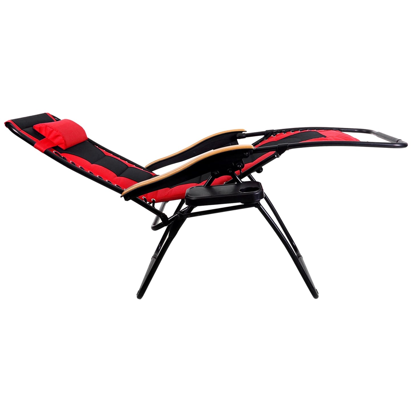 Fauteuil lounge XL surdimensionné rembourré zéro gravité avec accoudoirs plus larges, inclinable et porte-gobelet - Non disponible